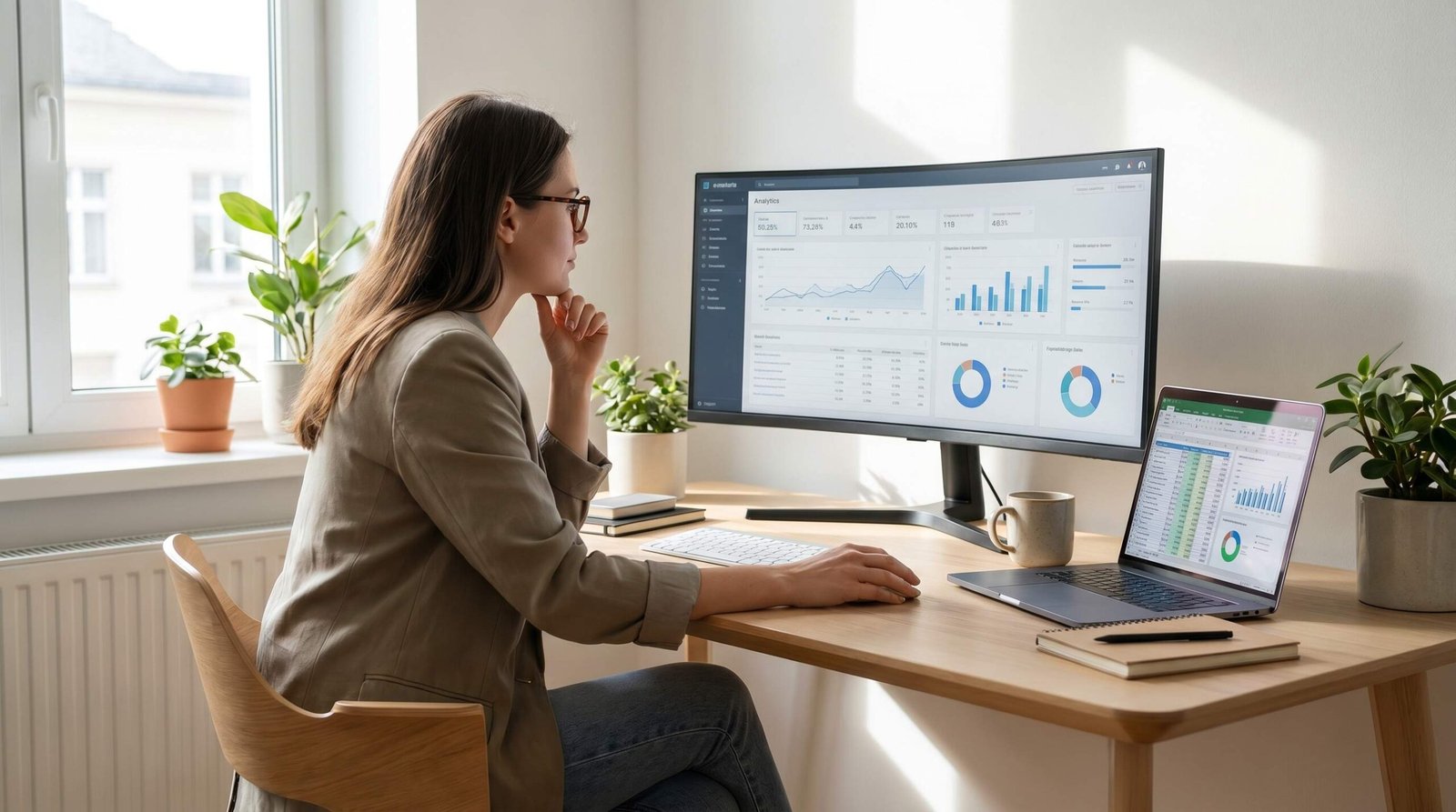Hire freelance digital marketer 2026 guide Hiring a freelance digital marketer — reviewing analytics dashboard and marketing funnel